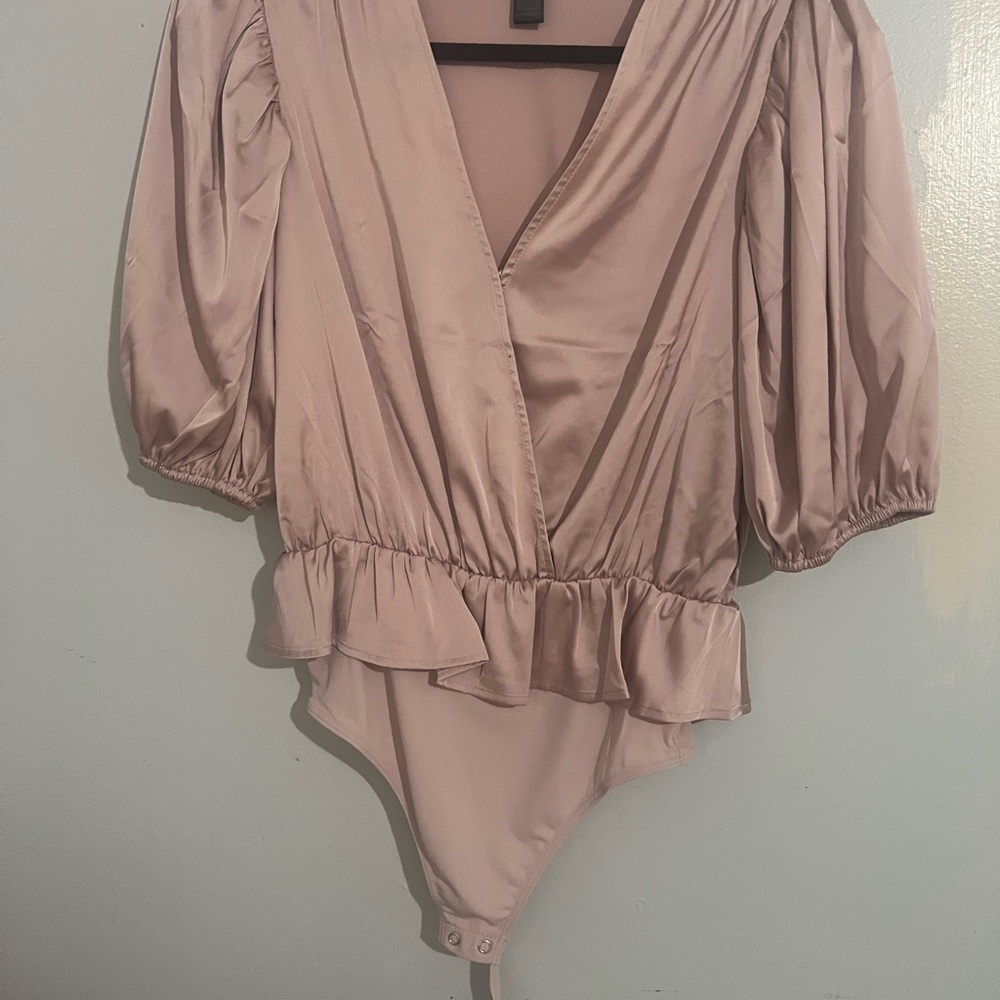 Express Satin Blush Bodysuit